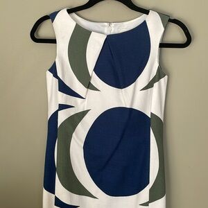 Tabitha Blue and Green Patterned Midi Dress